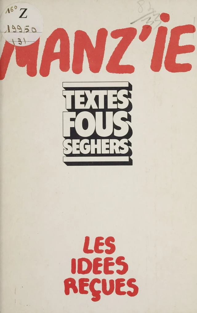 Les idées reçues -  Manz'ie - FeniXX réédition numérique