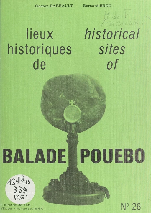 Lieux historiques de Balade-Pouebo - Gaston Barbault, Bernard Brou - FeniXX réédition numérique