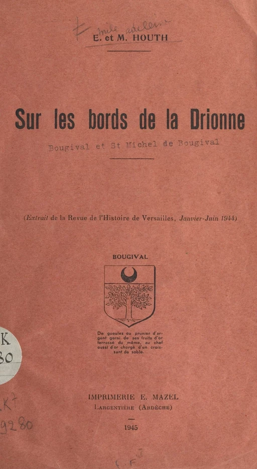 Sur les bords de la Drionne - Émile Houth, Madeleine Houth - FeniXX réédition numérique