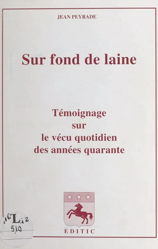 Sur fond de laine - Jean Peyrade - FeniXX réédition numérique