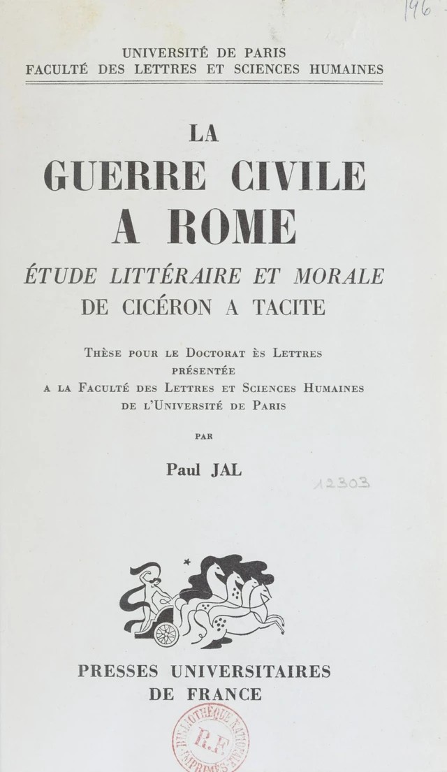 La guerre civile à Rome - Paul Jal - FeniXX réédition numérique