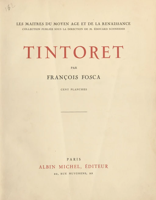 Tintoret - François Fosca - FeniXX réédition numérique