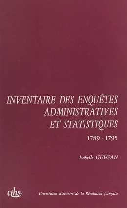 Inventaire des enquêtes administratives et statistiques