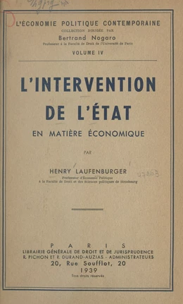 L'intervention de l'État en matière économique