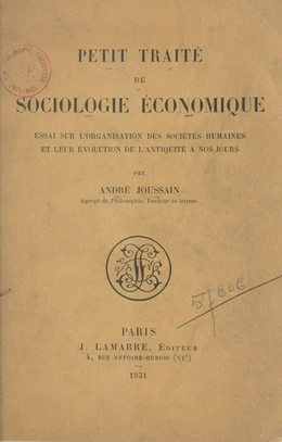 Petit traité de sociologie économique