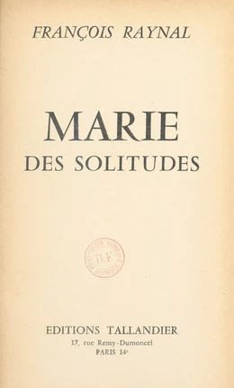 Marie des solitudes