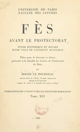 Fès avant le protectorat