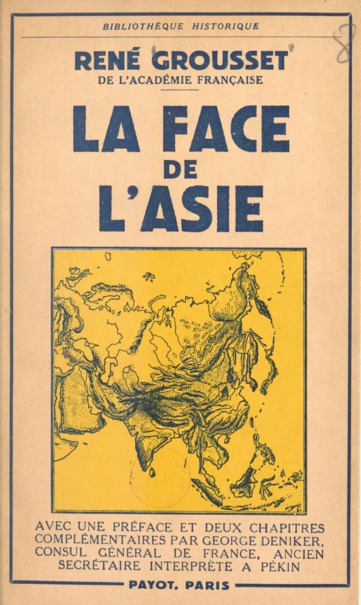 La face de l'Asie - René Grousset - FeniXX réédition numérique