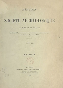 Mémoires de la société archéologique du midi de la France (19)