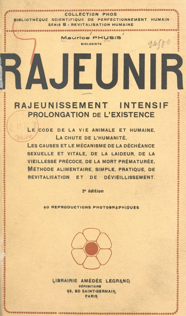 Rajeunir - Maurice Phusis - FeniXX réédition numérique