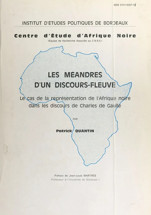 Les méandres d'un discours fleuve - Patrick Quantin - FeniXX réédition numérique