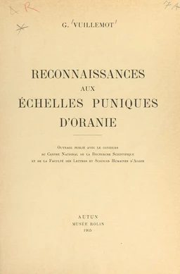 Reconnaissances aux échelles puniques d'Oranie