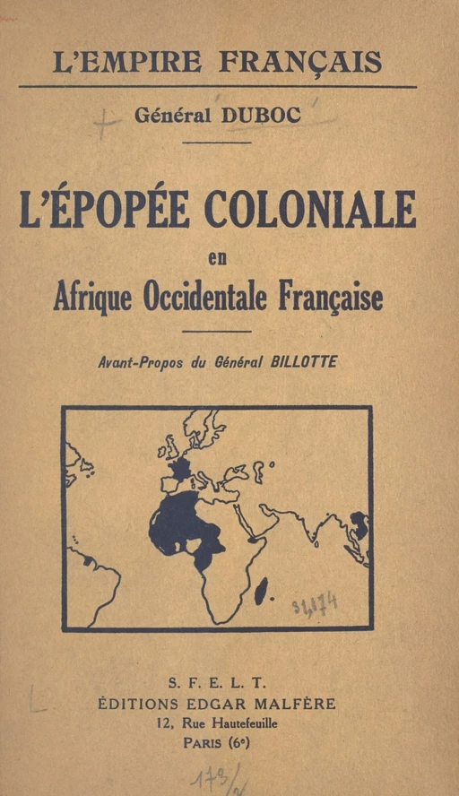 L'épopée coloniale en Afrique occidentale française - Albert Duboc - FeniXX réédition numérique