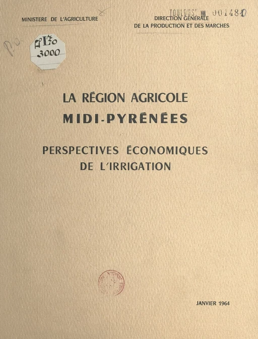 La région agricole Midi-Pyrénées - René Uhlen - FeniXX réédition numérique