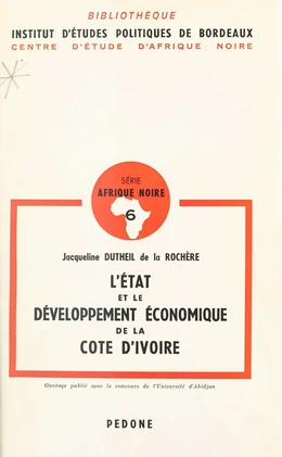 L'État et le développement économique de la Côte d'Ivoire