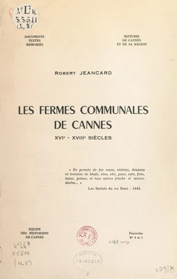 Les fermes communales de Cannes