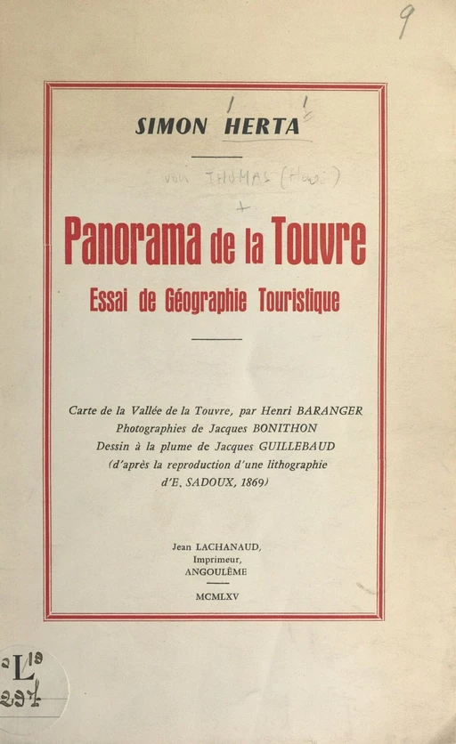 Panorama de la Touvre - Simon Herta - FeniXX réédition numérique