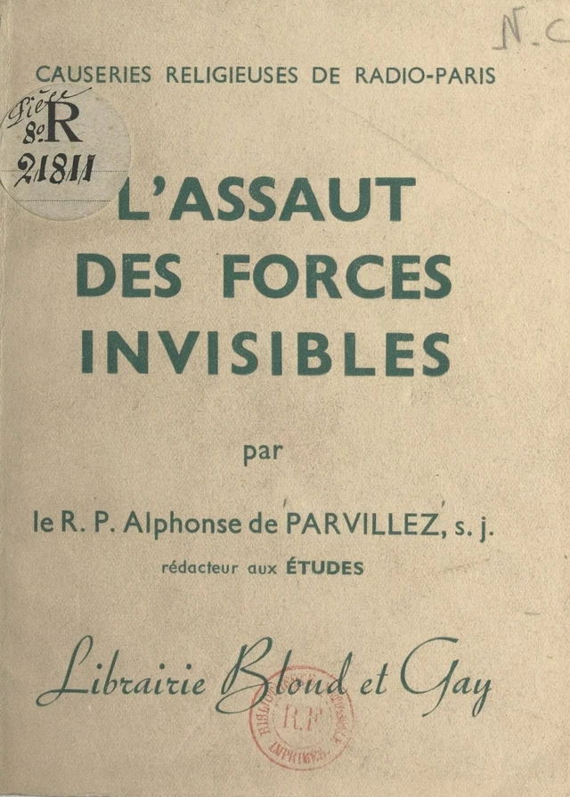 L'assaut des forces invisibles - Alphonse de Parvillez - FeniXX réédition numérique