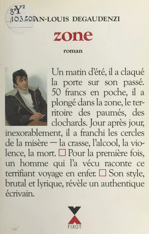 Zone - Jean-Louis Degaudenzi - FeniXX réédition numérique