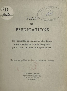 Plan de prédications sur l'ensemble de la doctrine chrétienne