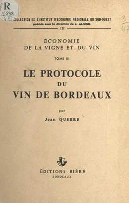 Économie de la vigne et du vin (3)