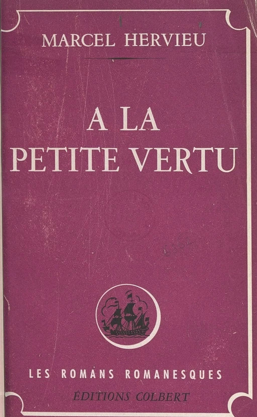 À la petite vertu - Marcel Hervieu - FeniXX réédition numérique