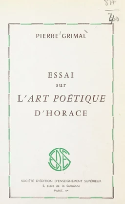 Essai sur l'art poétique d'Horace