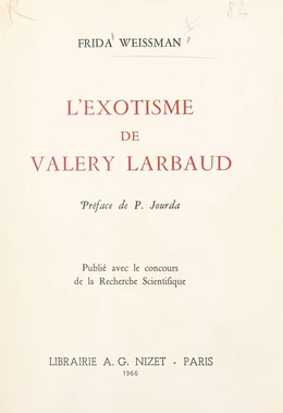 L'exotisme de Valery Larbaud