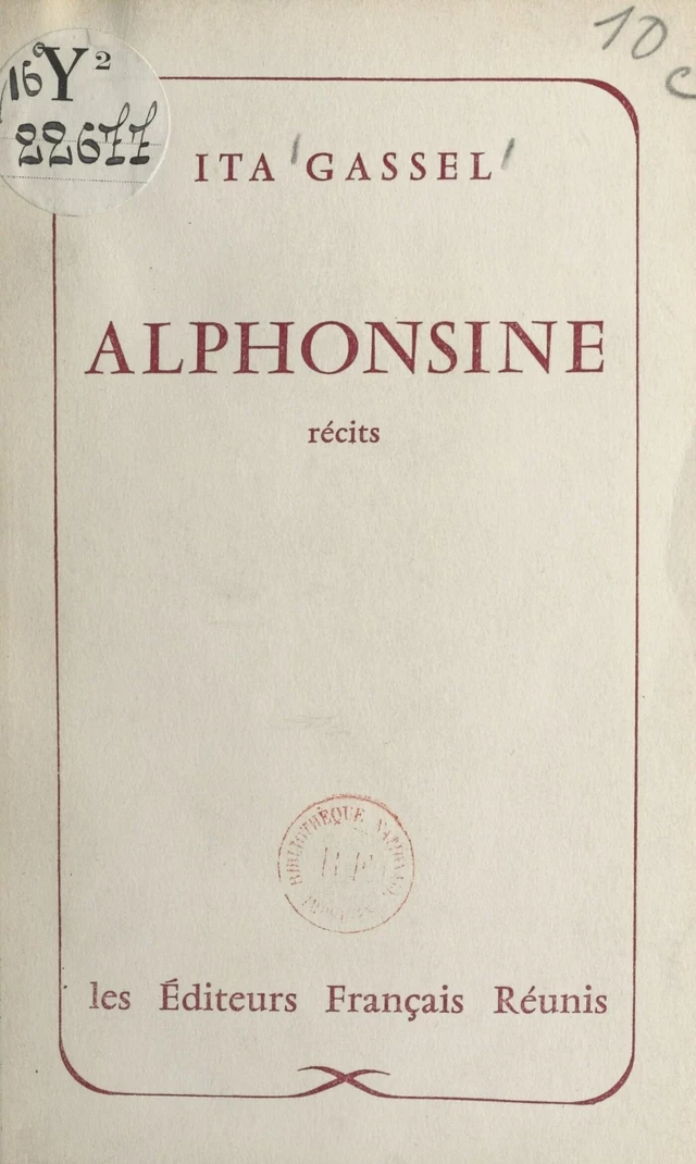 Alphonsine - Ita Gassel - FeniXX réédition numérique