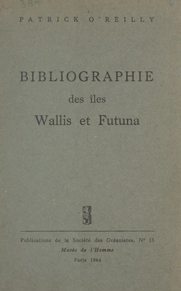 Bibliographie des îles Wallis et Futuna