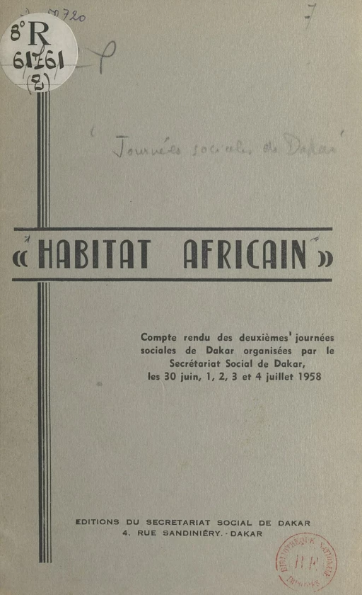 Habitat africain - Isaac Ahyl, Daniel Akakpo, Alain Des Mazery - FeniXX réédition numérique