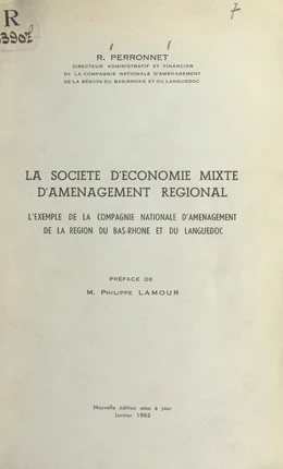 La société d'économie mixte d'aménagement régional