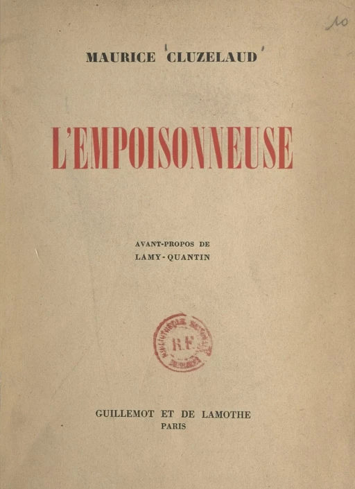 L'empoisonneuse - Maurice Cluzelaud - FeniXX réédition numérique