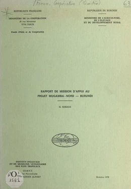 Rapport de mission d'appui au projet Mugamba-Nord-Burundi