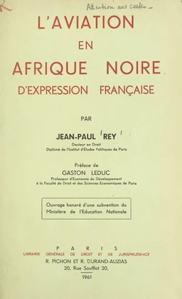 L'aviation en Afrique noire d'expression française