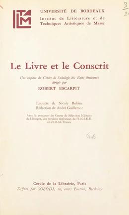 Le livre et le conscrit