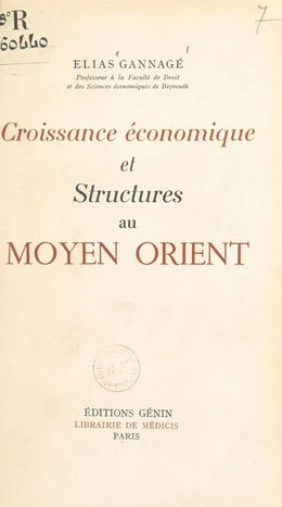 Croissance économique et structures au Moyen Orient