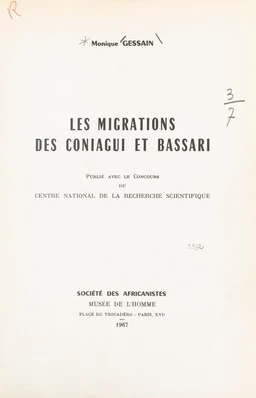 Les migrations des Coniagui et Bassari