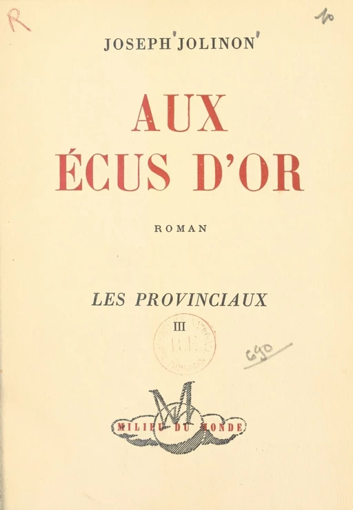 Les provinciaux (3) - Joseph Jolinon - FeniXX réédition numérique