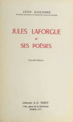 Jules Laforgue et ses poésies