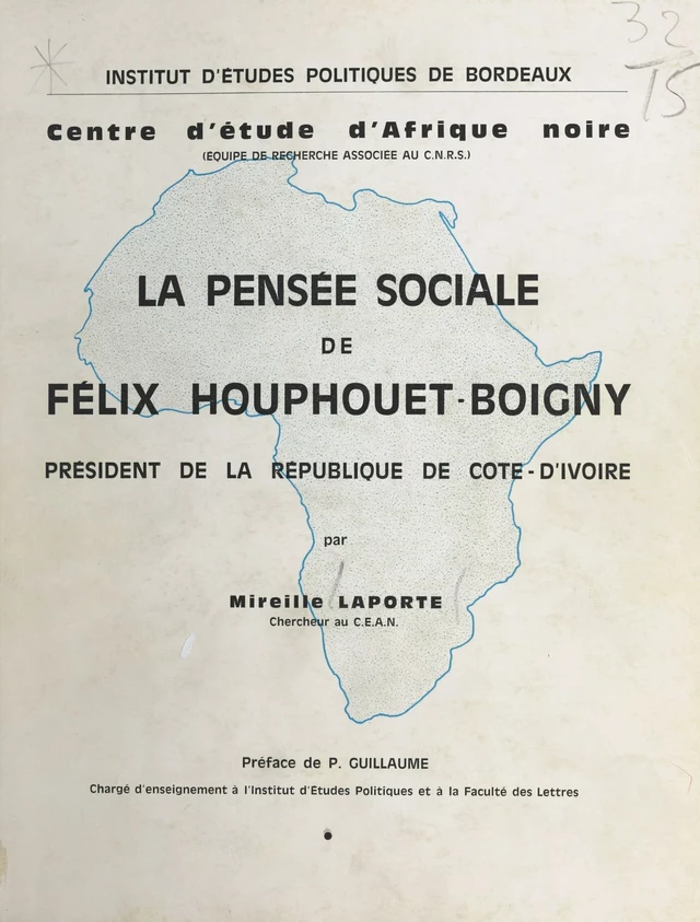 La pensée sociale du président Félix Houphouet-Boigny - Mireille Laporte - FeniXX réédition numérique