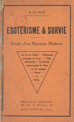 Esotérisme et survie