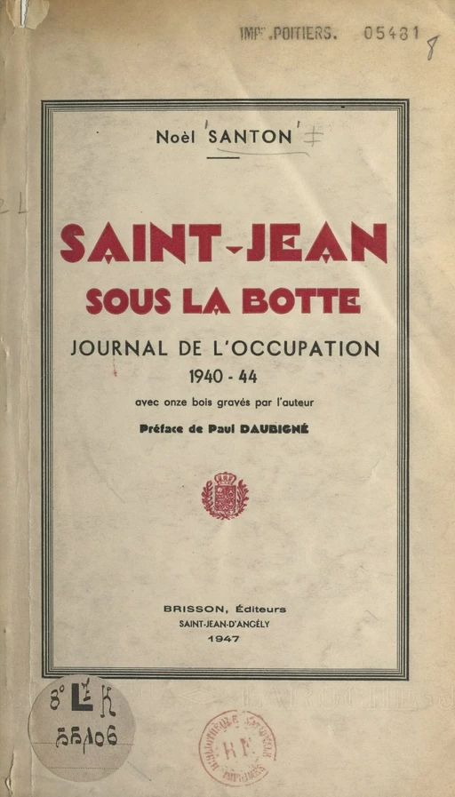 Saint-Jean sous la botte - Noël Santon - FeniXX réédition numérique