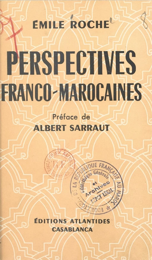 Perspectives franco-marocaines - Émile Roche - FeniXX réédition numérique