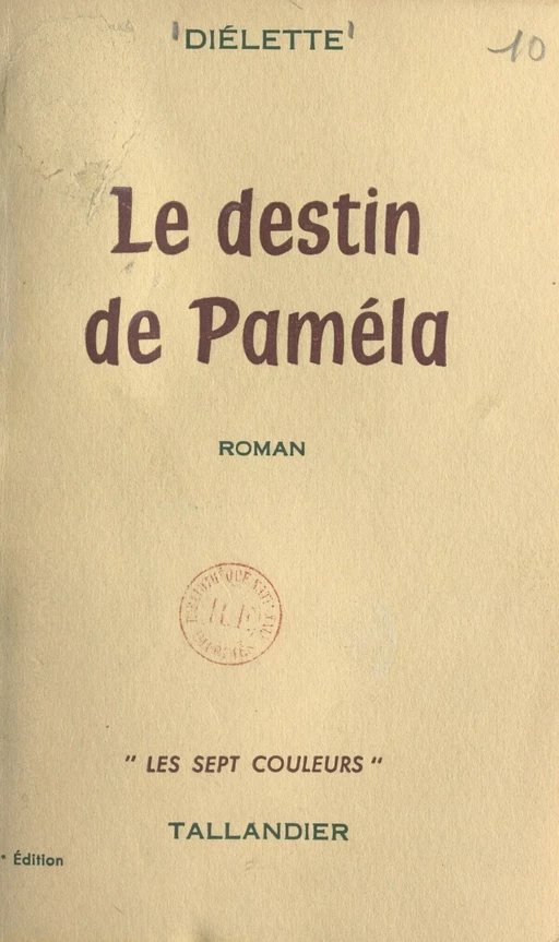 Le destin de Paméla -  Diélette - FeniXX réédition numérique