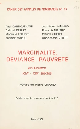 Marginalité, déviance, pauvreté