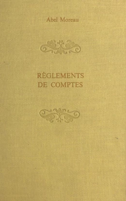 Règlements de comptes