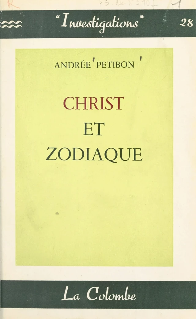 Christ et zodiaque - Andrée Petibon - FeniXX réédition numérique