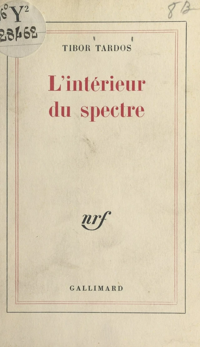 L'intérieur du spectre - Tibor Tardos - FeniXX réédition numérique