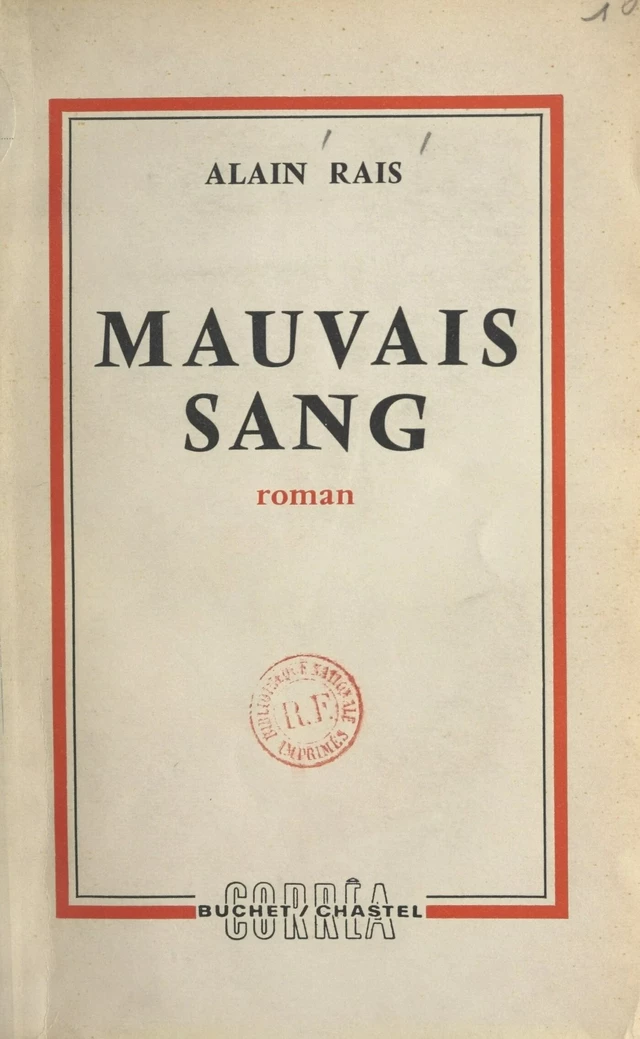 Mauvais sang - Alain Rais - FeniXX réédition numérique